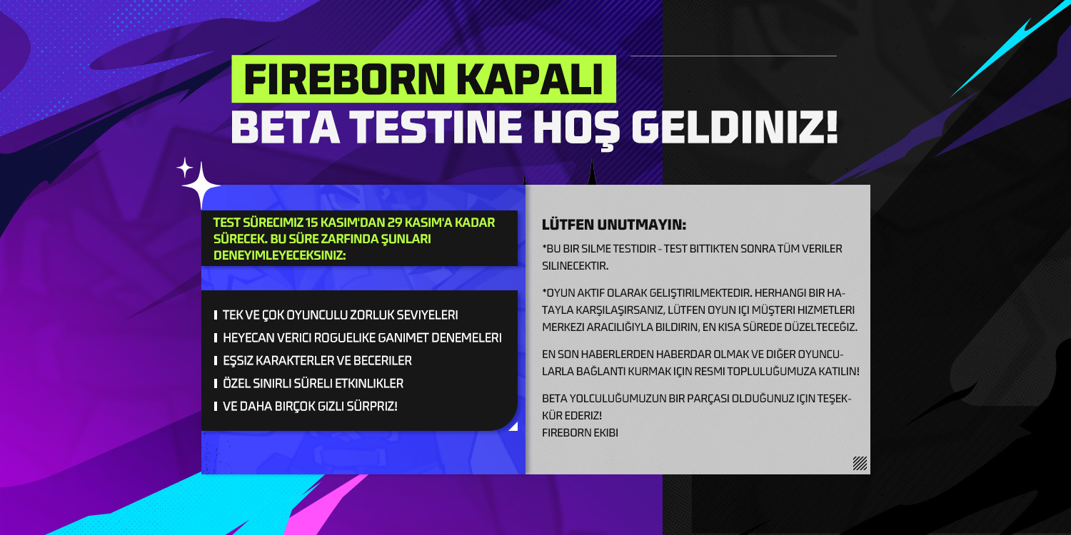 Fireborn Kapalı Beta Testine Hoş Geldiniz!